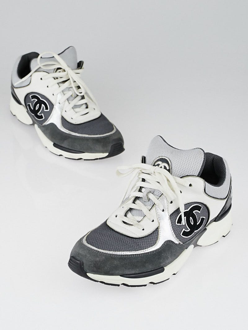 Chanel Sneakers Pink and Silver 37,5 - Designer WishBags
